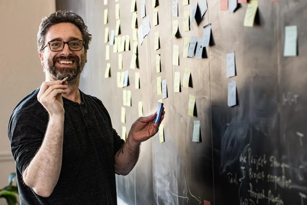 Chris Bolton in his Portland office